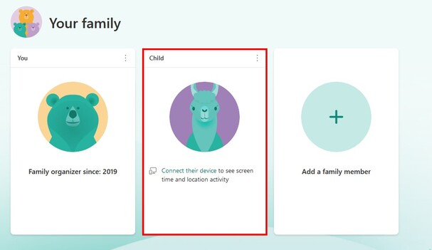 Access via Microsoft account page