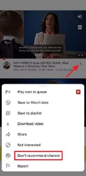 how to block inappropriate content on YouTube on phone