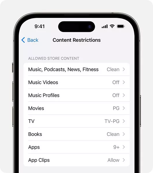 iphone content restrictions