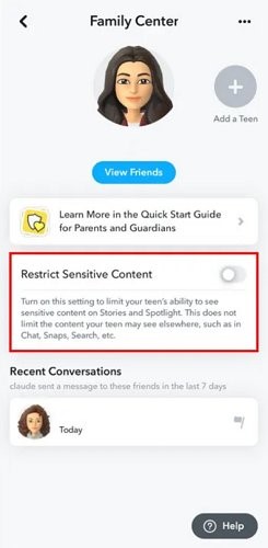 Restrict Sensitive Content