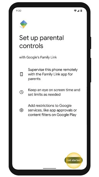 set up parental controls with family link